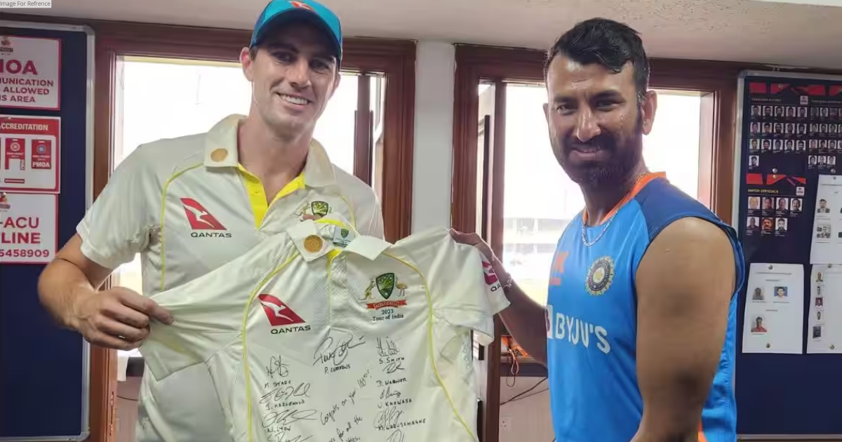Australia captain Pat Cummins gifts signed team jersey to Cheteshwar Pujara for completing 100 Tests